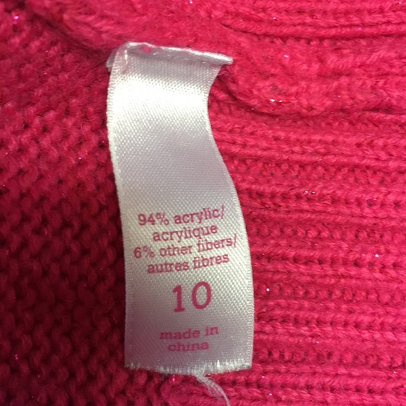 Girls size 10 Pink sequin sweater dress - Picture 5 of 7